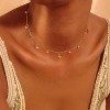Daisy Flower Choker Necklace - Colorful Gold Plated Delicate Chain, Women's Dainty Fashion Jewelry Gift - 3 of 4