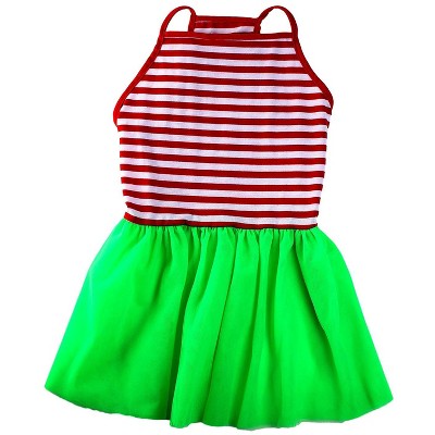 Midlee Christmas Stripe Tutu Large Dog Dress : Target