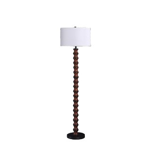 61" In Coastal Littoral Wood Insp Modern Floor Lamp - 1 of 1