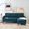 VYNXARIA Multifunctional Pull-Out Sofa Chair with Storage Space and Elegant Design, Perfect for the Living Room,Blue - 3 of 4