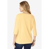 Roaman's Women's Plus Size Keyhole V Neck Ultimate Tee - 3 of 4