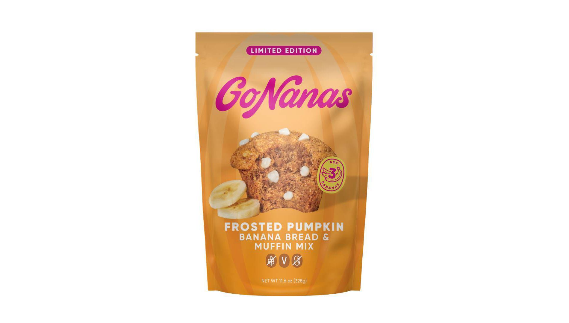 GoNanas Fall Frosted Pumpkin Loaf Banana Bread Mix - 11.6oz