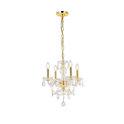 Elegant Lighting Princeton 4 - Light Pendant in  Gold