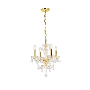 Elegant Lighting Princeton 4 - Light Pendant in  Gold - 1 of 3