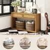 KIGFTSOD Rustic Wooden Console Table - Storage Drawers & Open Shelf, Elegant Sofa Table for Entryway, Hallway & Living Room - 3 of 4