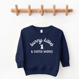 The Juniper Shop Bunny Kisses Easter Wishes Bunny Toddler Sweatshirt - 1 of 4