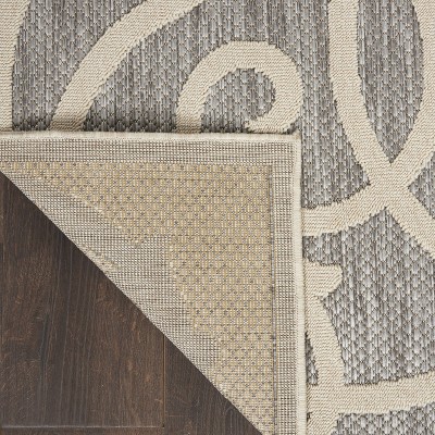 Gray Geometric Hand-knotted Synthetic 4' x 6' Area Rug
