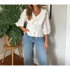 Women's Maggie Button Peasant Top - Sofie the Label - 2 of 4
