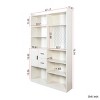 Tall Bookshelf with Drawers and Pegboard, Modern 9-Cubby Storage Shelf for Living Room or Home Office, 78.74 in Tall-3irtyhousy - 4 of 4