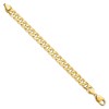 Black Bow Jewelry 9.5mm 14k Yellow Gold Beveled Curb Chain Bracelet - 2 of 4