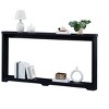 CAVINAS Minimalistic Console Table with Corrugated Texture,Narrow Wooden Entryway Table for Entranceways,Corridors - 4 of 4