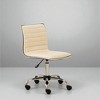 Mshliw Modern Faux Leather Mid-Back Adjustable Swivel Office Chair with Air Lift Height Control and Rolling Wheels, Chrome Base, Dining Chair - 3 of 4