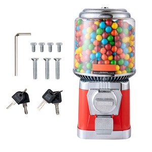 VEVOR Gumball Machine for Kids, 16"H Home Candy Vending Machine, PC Round Gumball Dispenser, Bubble Gum Machine for Game Stores - 1 of 4