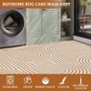 Modern Rug Runners for Hallways, Abstract Kitchen Runner Rugs Non Slip Bath Runner, Rainbow Washable Runners Rug - 4 of 4