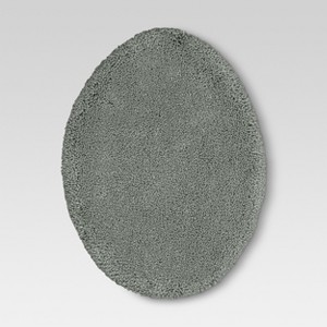 Performance Solid Toilet Lid Cover Dark Gray - Threshold , Size: Standard