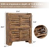Narrow Shoe Cabinet for Entryway, Slim Shoe Cabinet with 2 Flip Drawers, Farmhouse Thin Shoe Organizer Cabinet with Hooks for Entrance - 2 of 4