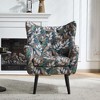 CAVINAS Modern Tufted Curved Wingback Chair, Velvet Armchair, Single Sofa Chair, Comfy Reading Chair for Bedroom, Living Room - 2 of 4