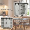 NicBex Bathroom Storage Cabinet with Sliding Barn Doors,Wall Mounted Bathroom Cabinet,Rustic Wood 3-Tier Storage Cabinet for Kitchen & Bathroom,Gray - 3 of 4