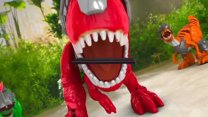 Robo Alive Dino Wars T-Rex Robotic Dinosaur Toy by ZURU, 2 of 11, play video