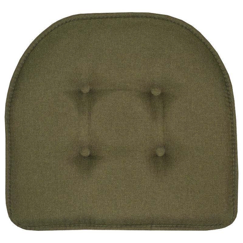 Solid Color U Shaped Memory Foam 17" x 16" Chair Cushions by Sweet Home Collection™, 4 of 8