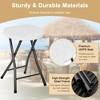 VECELO 18 in. Portable Folding Chair with Handle, Heavy Duty Round Fold Stool Chair, Foldable Stool for Indoor or Outdoor, Black/White - 4 of 4