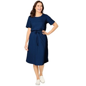 Woman Within Plus Size Curved Hem Dress - 1 of 3