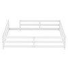 Vynxaria Full Size Floor Bed with Fence Wood Kids Bed No Box Spring Needed for Girls Boys White - 4 of 4