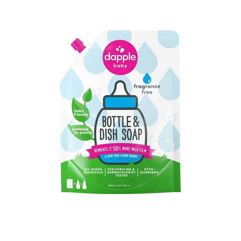 Dapple Bottle And Dish Liquid Soap Refill - Fragrance Free - 34 fl oz, 1 of 7