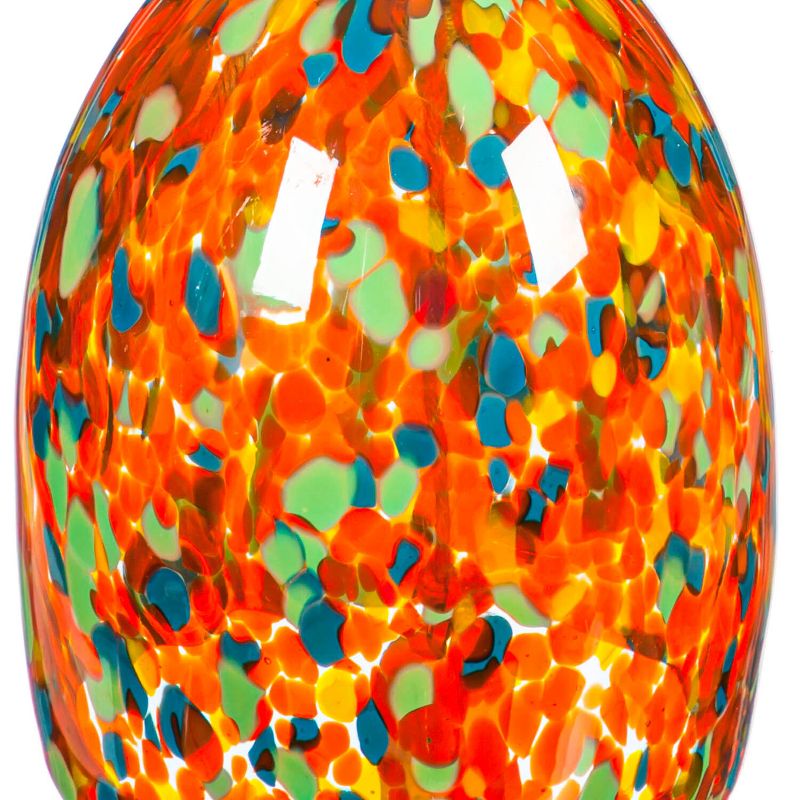 Evergreen Art Glass Speckle Orange Bell Chime, 4 of 6