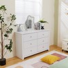 SUGIFT 6 Drawer Double White Dresser - 3 of 3