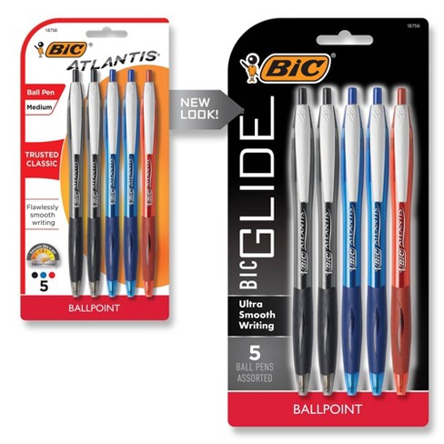 BIC Glide Exact Retractable Ball Point Pen, Fine Point (0.7 mm), Black, 12  Count