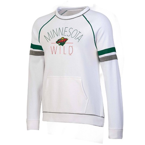 Concepts Sport Women's Minnesota Wild Oatmeal Terry Crew Neck Sweatshirt