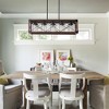 32" Industrial Farmhouse Rectangle Pendant Light, 5-Light Chandelier with Lampshade for Dining Room, Kitchen Island, Cafe Decor (No Bulbs) - 2 of 4
