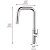 Elegant Lighting Noor Single Handle Pull Down Sprayer Kitchen Faucet in Chrome - 4 of 4