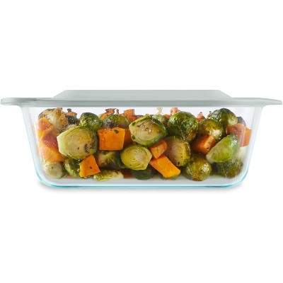 3-Pack Glass Baking Dish Set With BPA-Free Lids, Rectangular Glass Bakeware, Dishwasher, Microwave, Freezer