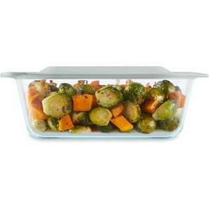 3-Pack Glass Baking Dish Set With BPA-Free Lids, Rectangular Glass Bakeware, Dishwasher, Microwave, Freezer - 1 of 4