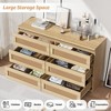 Rattan Dresser for Bedroom, 6 Drawer Dresser for Bedroom, Modern Wide Chest of Drawers - 3 of 4