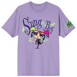 Growing Up Creepie Snug As A Bug Crew Neck Short Sleeve Purple Haze Women's T-shirt - 1 of 3