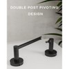 Itopfox 2 Piece Bathroom Hardware Set Matte Black Stainless Steel Zinc Alloy Towel Ring and Toilet Paper Holder Wall Mounted - 2 of 4