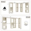 Aheaplus 100" × 100" Closet System wth Door and Wooden Drawers(Adjustable Width) - 3 of 4