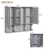 Sapphtopaz 35"x28" Wall Mounted Bathroom Cabinet with Mirror & Doors,Bathroom Wall Cabinet with Open Shelves,Modern Mirror Cabinet for Bathroom - 3 of 4