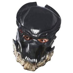 Mens Predator With Helmet Costume Mask -  - Black - 1 of 2