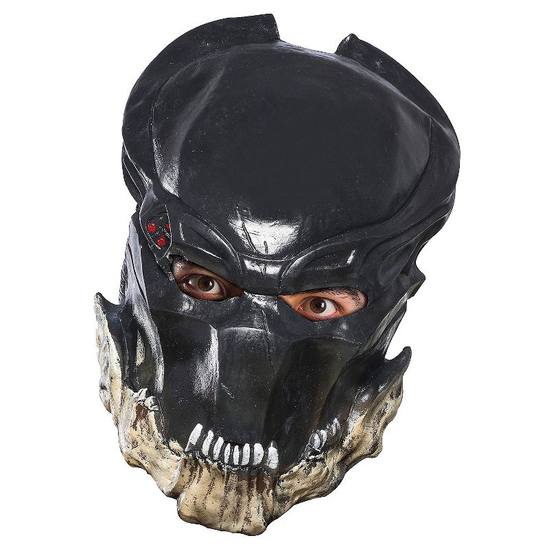 Mens Predator With Helmet Costume Mask -  - Black, 1 of 2