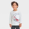 Toddler Boys' Valentine's Day Racecar Long Sleeve T-Shirt and Fleece Jogger Pants Set - Cat & Jack™ Off-White - image 3 of 4