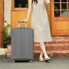 ChicFurnit Luggage Lightweight PP Spinner Wheel Luggage with Lock for Easy Travel, Gray, 19.49"*12.8"*29.53" - 2 of 4