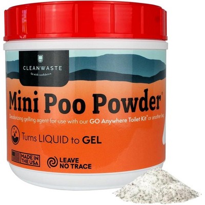 Cleanwaste Poo Powder, Deodorizing Waste Treatment, Turns Liquid Waste to Solids for Camping, Travel and Emergencies