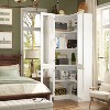 Famapy White Modern Corner Bookshelf With 4 Doors and Storage Shelves - 2 of 4