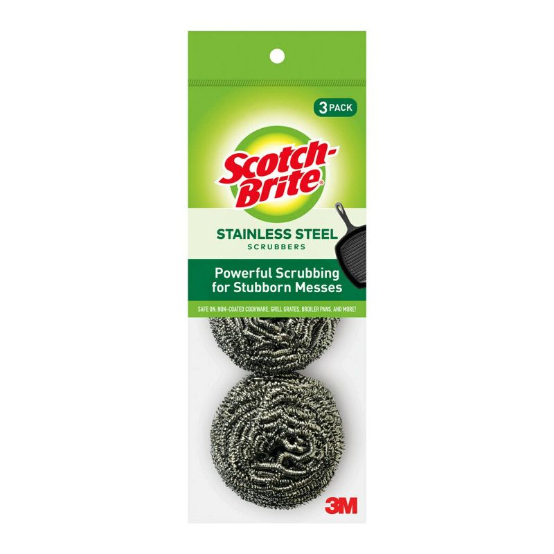Scotch-Brite Stainless Steel Scrubbing Pads - 3ct, 1 of 11