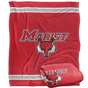 Marist College Primary Logo Silky Touch Blanket White 50x60 - 1 of 4