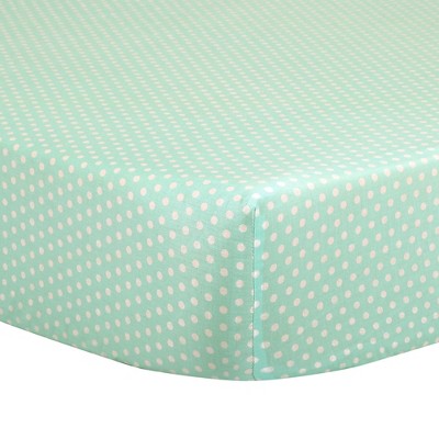 mint green crib sheet